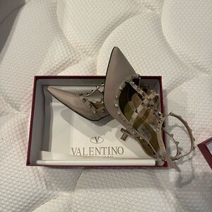 Valentino Studded Pumps in Taupe